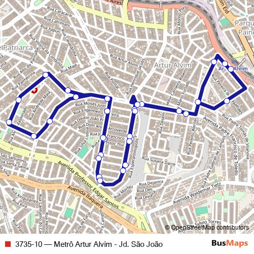 3735-10 bus Line Map