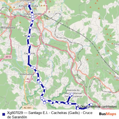 Xg807029 bus Line Map