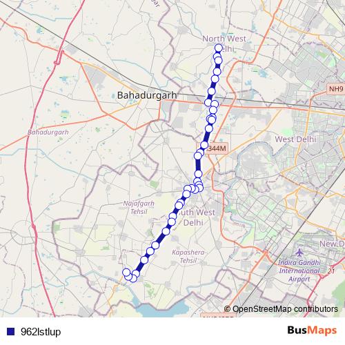 962lstlup bus Line Map