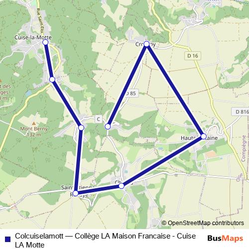 Colcuiselamott bus Line Map