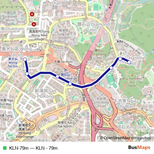 KLN-79m bus Line Map