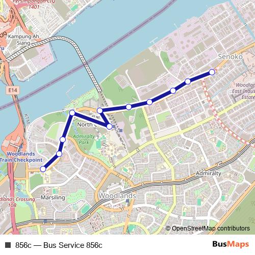 856c bus Line Map
