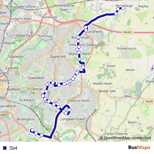Sb4 bus Line Map