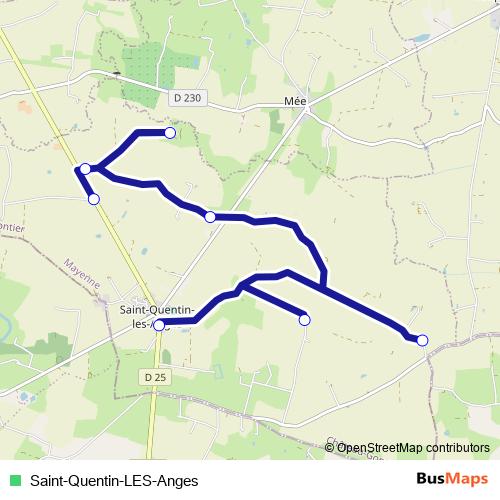 Saint-Quentin-LES-Anges bus Line Map