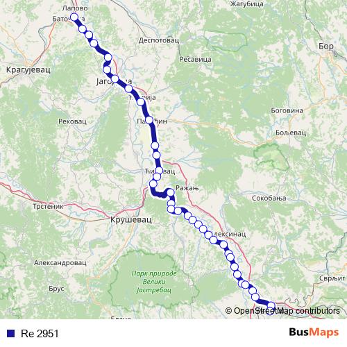 Re 2951 rail Line Map