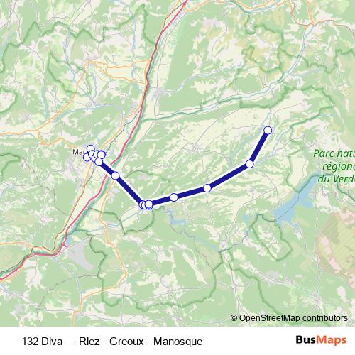 132 Dlva bus Line Map