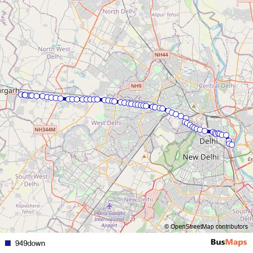 949down bus Line Map