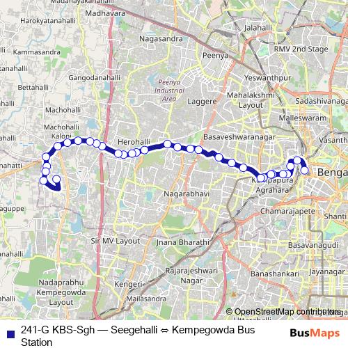 241-G KBS-Sgh bus Line Map
