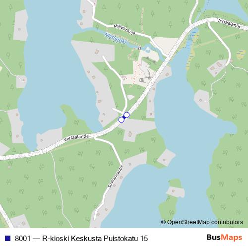 8001 cable-car Line Map