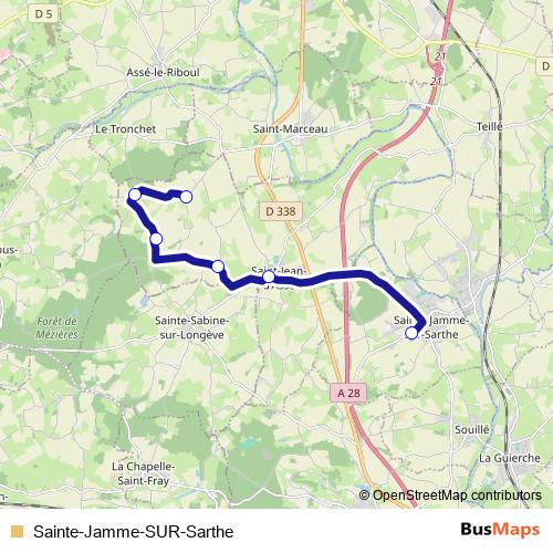 Sainte-Jamme-SUR-Sarthe bus Line Map