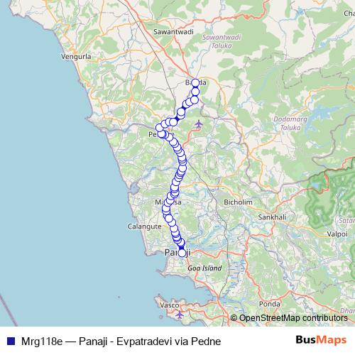 Mrg118e bus Line Map