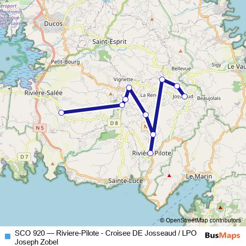 SCO 920 bus Line Map