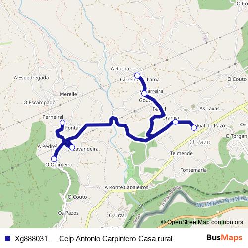 Xg888031 bus Line Map