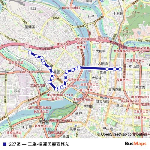 227區 bus Line Map