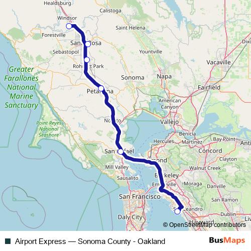 Airport Express bus Line Map