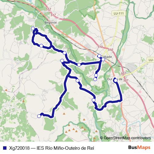 Xg720018 bus Line Map