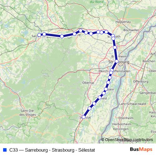 C33 rail Line Map