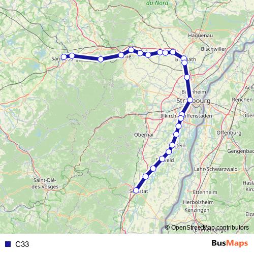 C33 rail Line Map