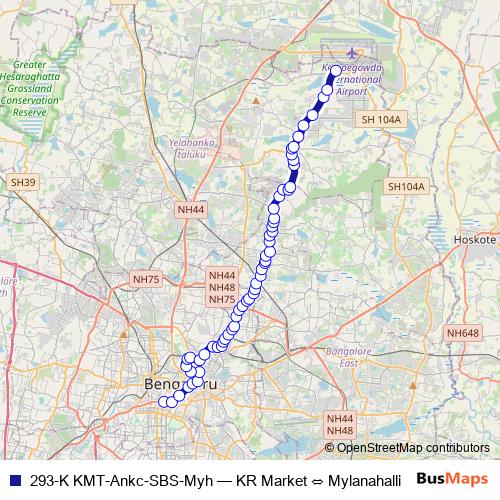 293-K KMT-Ankc-SBS-Myh bus Line Map