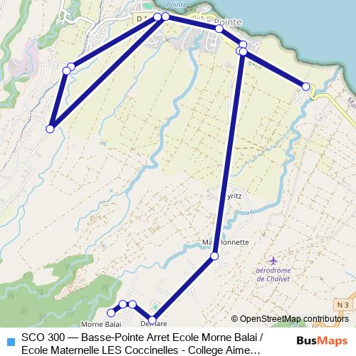 SCO 300 bus Line Map