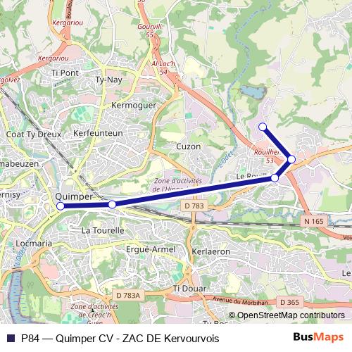 P84 bus Line Map