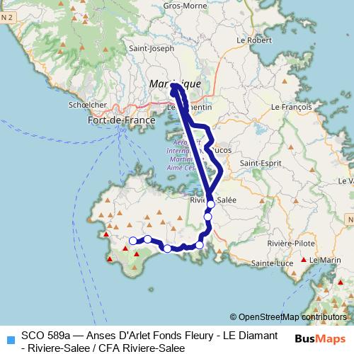 SCO 589a bus Line Map