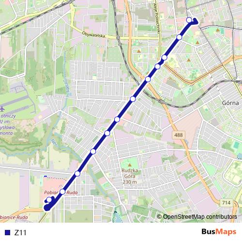 Z11 bus Line Map