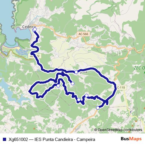 Xg651002 bus Line Map