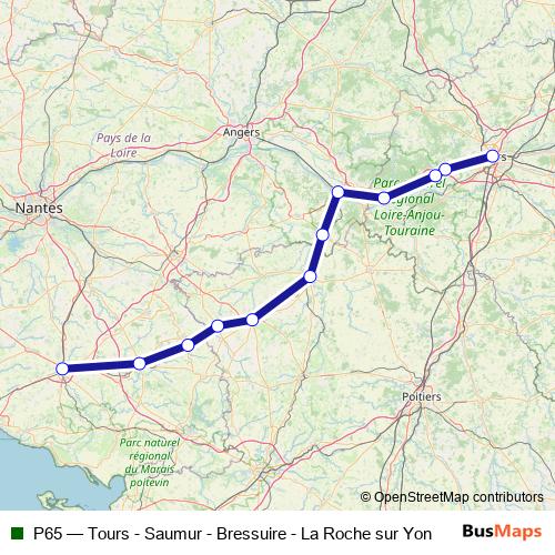 P65 rail Line Map