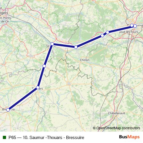 P65 rail Line Map
