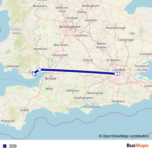 509 bus Line Map