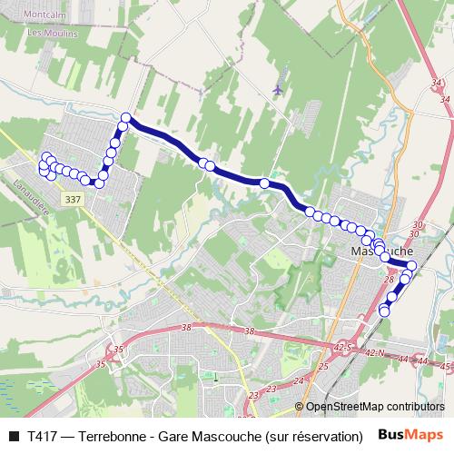 T417 bus Line Map