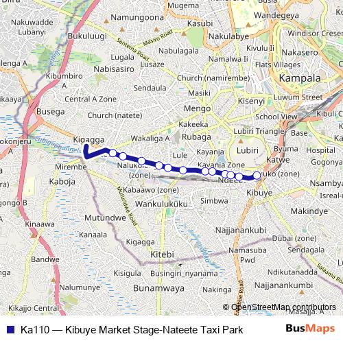 Ka110 bus Line Map