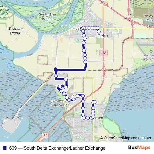 609 bus Line Map