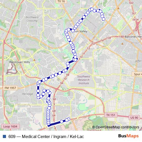 609 bus Line Map
