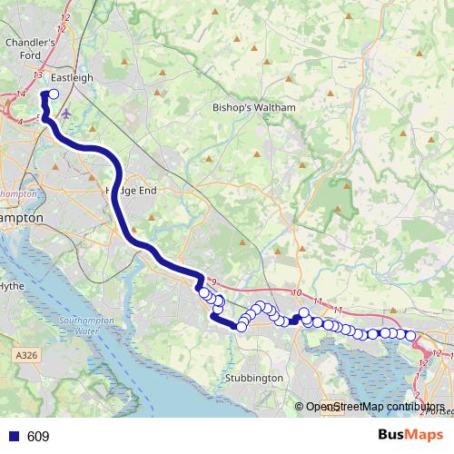 609 bus Line Map