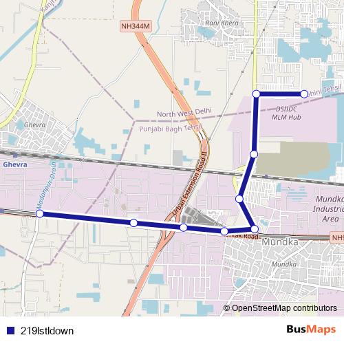 219lstldown bus Line Map