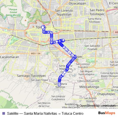 Satélite bus Line Map