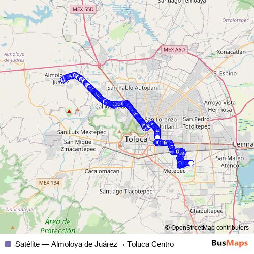 Satélite bus Line Map