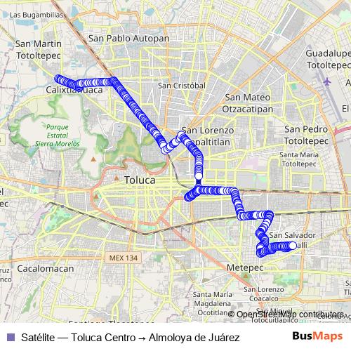 Satélite bus Line Map
