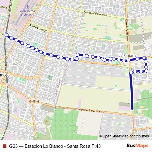 G23 bus Line Map