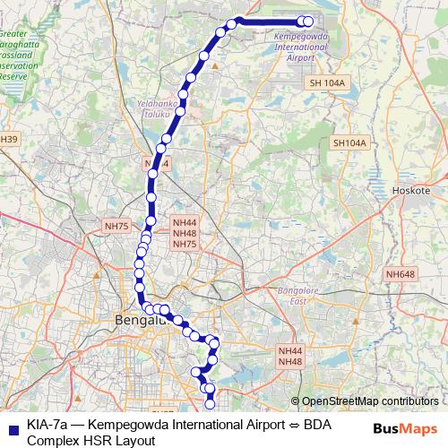 KIA-7a bus Line Map