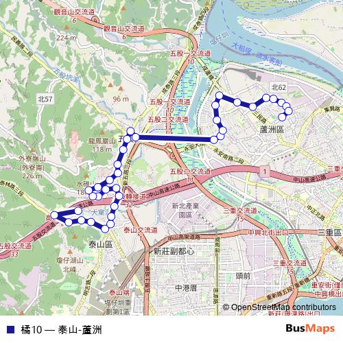 橘10 bus Line Map