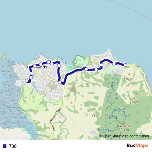 738 bus Line Map