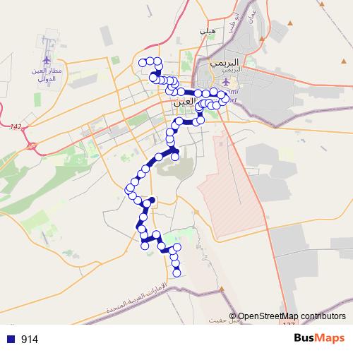 914 bus Line Map