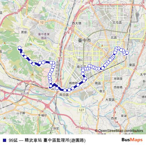 99延 bus Line Map