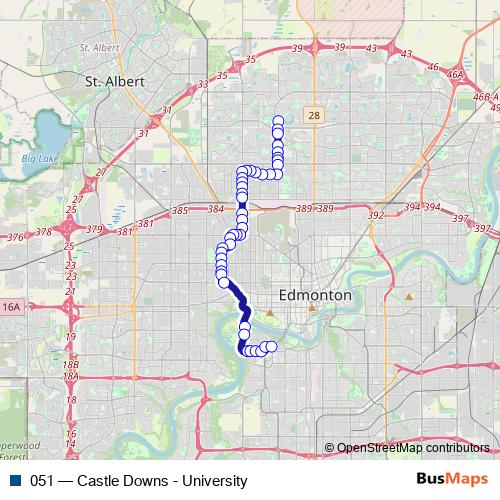 051 bus Line Map