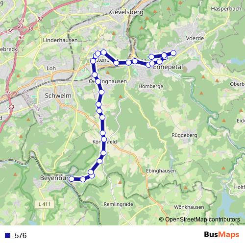 576 bus Line Map