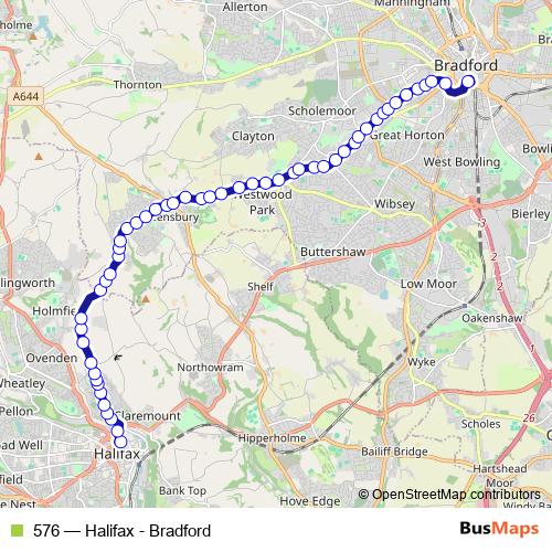 576 bus Line Map