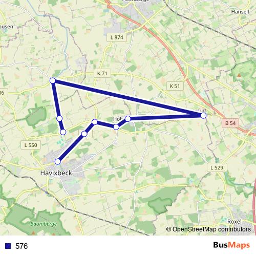 576 bus Line Map